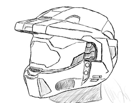 Halo Helmet Drawing At Getdrawings Free Download