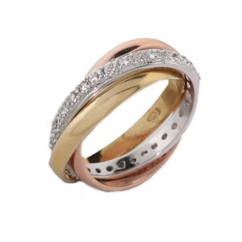 Our wide selection of affordable wedding bands is why people love kay. Triple Tone Russian Wedding Ring with CZ Band