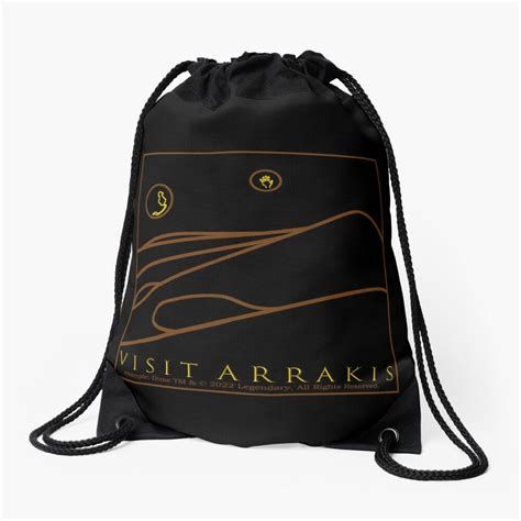 Outline Drawing Visit Arrakis Dune Movie Drawstring Bag By Yelena Ua