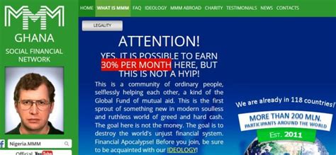 Ponzi schemes typically collapse within 2 to 5 years, so jjptr's days may be numbered. Fraud Alert: MMM Ghana is Operating a Ponzi Scheme-Warns ...