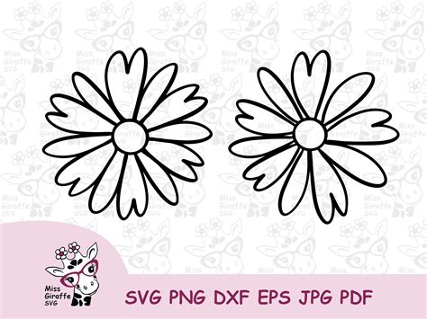 Simple Hand Drawn Daisy SVG Daisy Flower SVG Files For | Etsy