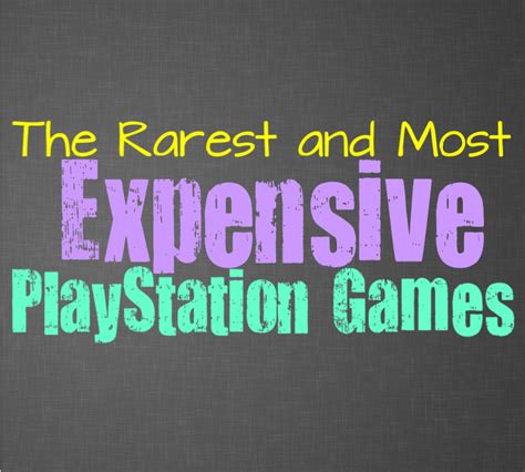 The Rarest And Most Expensive Playstation Games Collective Pop
