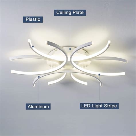 Ikk Modern Ceiling Light Chandelier Light Fixture With Petal Shape