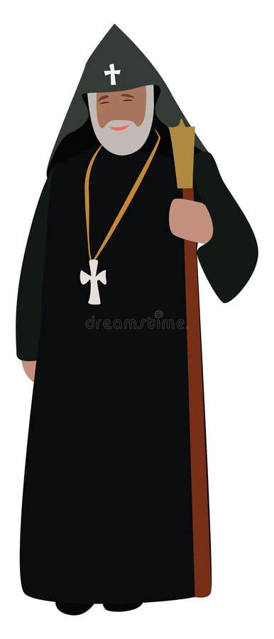 Priest Illustration Vector Stock Vector Illustration Of Priestly