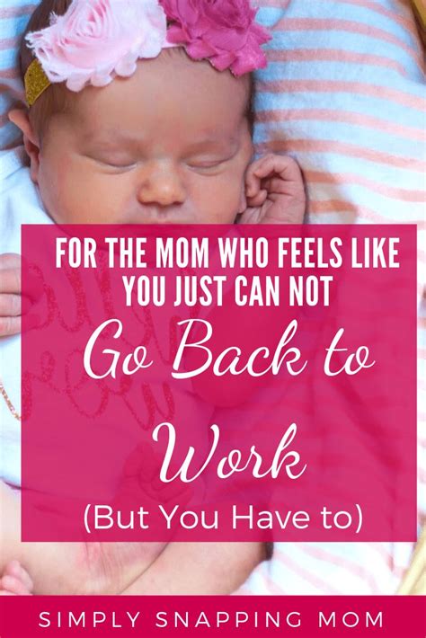 The Truth About Returning To Work After Maternity Leave Maternity