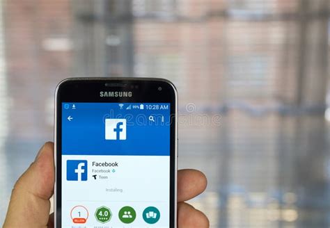Facebook Application On Android Smartphone Editorial Photo Image Of