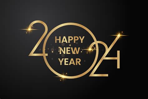 2024 Happy New Year With Gold Design 2024 New Year Background