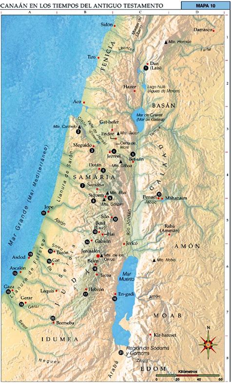 Canaán At Tierra Santa Mapas Mapas Del Mundo Antiguo