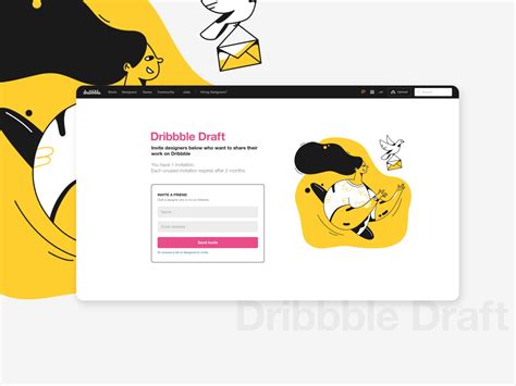 Dribbble Draft Invite Freind Redesign By Abdulrahman Bin Shamlan On