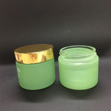 Green Frosted Glass Cosmetic Jar With Free Samples Buy Cosmetic Jar Cosmetic Glass Jar Glass