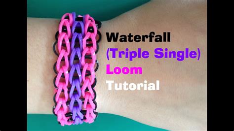 Blackredlight Blue Rainbow Loom Triple Single Style Friendship Bracelet