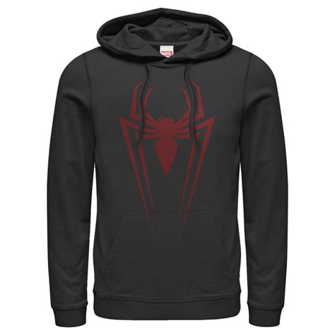 Mens Marvel Spider Man Icon Badge Pull Over Hoodie Fifth Sun