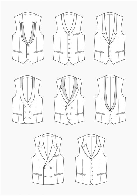 45 Designs Mens Double Breasted Waistcoat Sewing Pattern Tantsindija