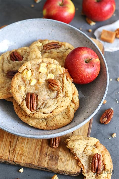 Caramel Apple Pecan Cookies Bake To The Roots