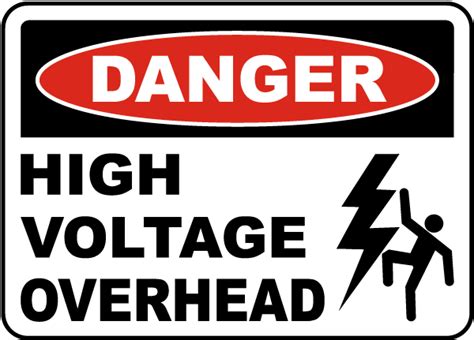 Danger High Voltage Overhead Sign Claim Your 10 Discount