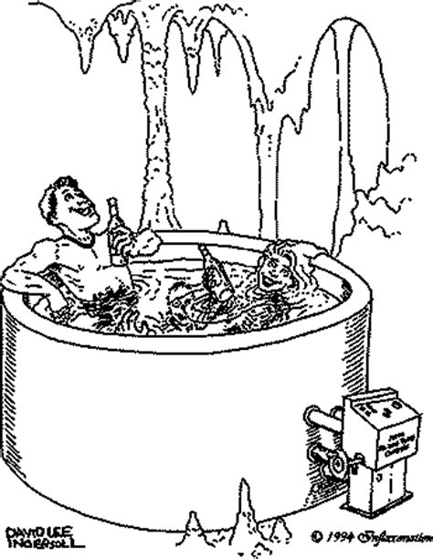 Woman washing hair in bubble bath. FAIT Activities