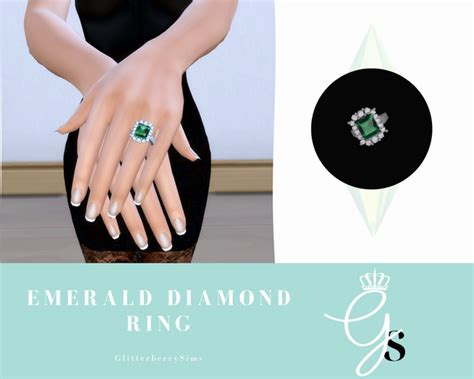 Request Emerald Diamond Ring Glitterberry Sims On Patreon In 2021