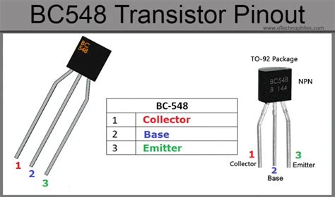 BC Transistor Pinout Specifications Datasheet And Applications
