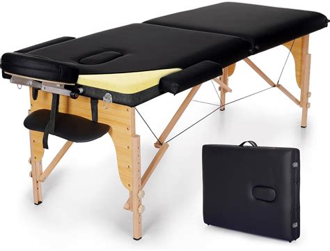 Unoisetion Memory Foam Massage Table 2 Folding Portable Massage Table Massage Bed 73