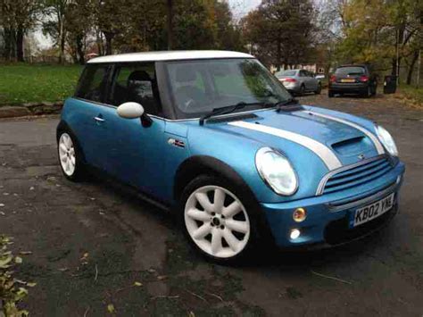 Mini 2002 02 Cooper S Blue Leather Xenon White Wheelsdrives Car For Sale