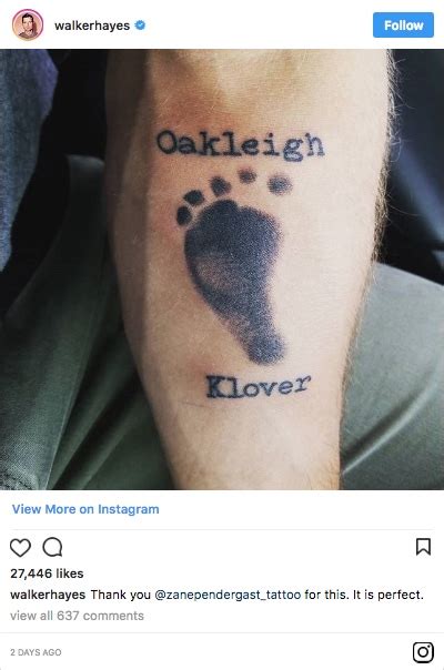 Walker Hayes Honors Late Daughter With New Tattoo Cleveland Country