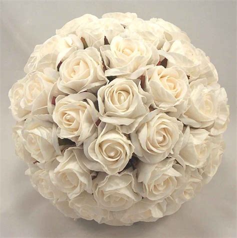 Bridal Bouquets Crimped Cream Rose Bridal Posy Wedding Flowers