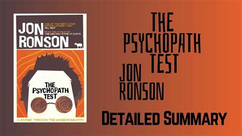 The Psychopath Test By Jon Ronson Detailed Summary Youtube