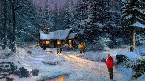 If you're looking for the best thomas kinkade winter wallpaper then wallpapertag is the place to be. thomas kinkade christmas miracle painting kincaid ...