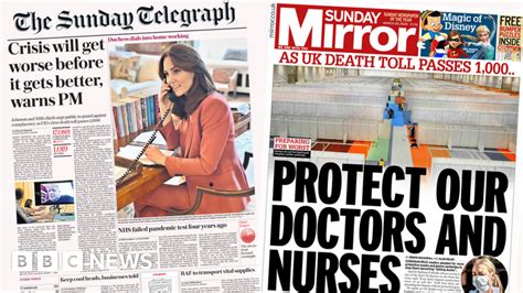 Newspaper Headlines Tougher Lockdown Warning And Protect Medics Call