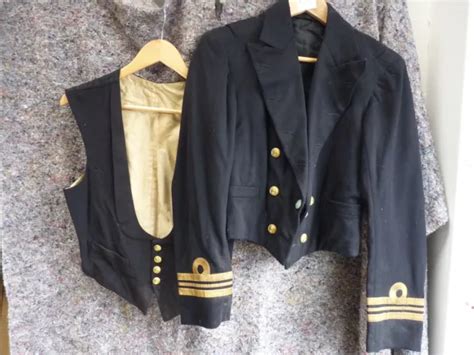 ORIGINAL WW BRITISH Royal Navy Officers Mess Dress Jacket Waistcoat PicClick