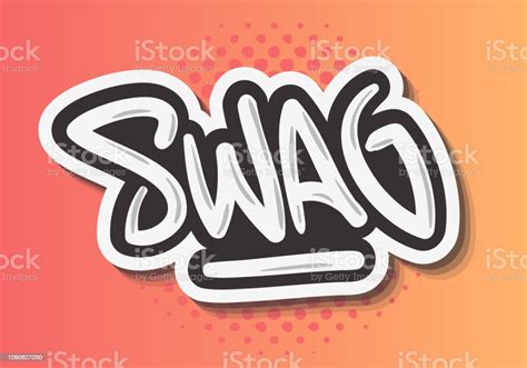 Swag Label Sign Logo Hand Drawn Brush Lettering Calligraphy Type