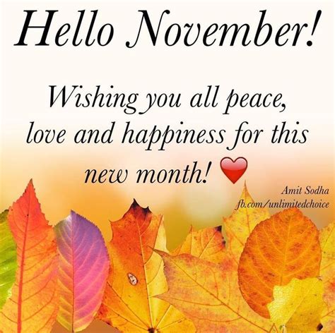 Wishes For November November Hello November November Quotes Welcome