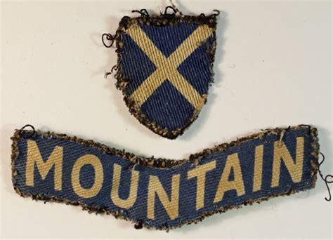 52nd Lowland Division Ww2 Printed Formation Sign Badge Calico