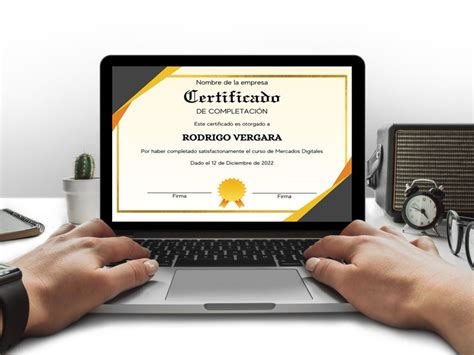 Certificado De Completación Plantilla Editable Instant Download Etsy