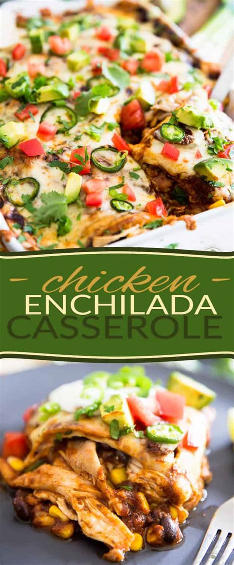 Trusted results with chicken black bean corn casserole. Chicken Enchilada Casserole • The Healthy Foodie
