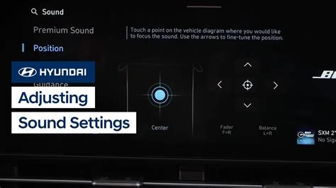 Adjusting Sound Settings Hyundai Youtube