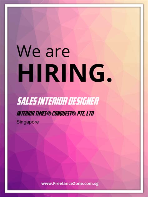 Sales Interior Designer Freelance Job In Singapore