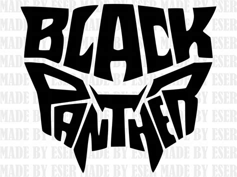 Black Panther Svg Png Eps Dxf  Digital Cut File Black Etsy