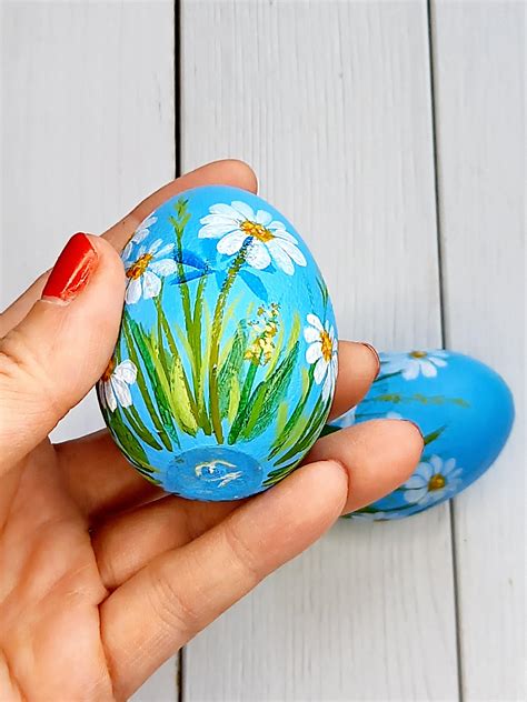 Hand Painted Wooden Easter Egg Etsy