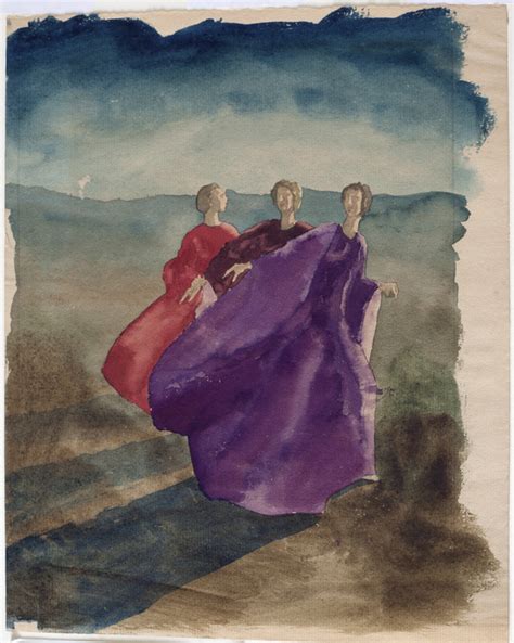 Three Robed Women In Red And Purple Leicesters German Expressionist Collection