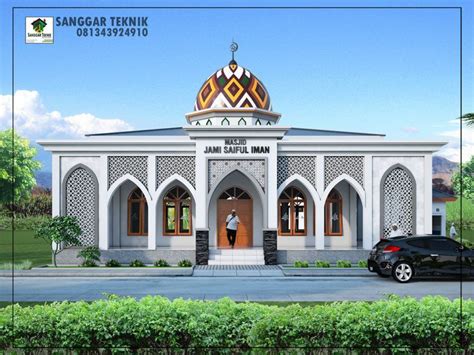 Desain Masjid Sederhana Tampak Depan Gudang Materi Online
