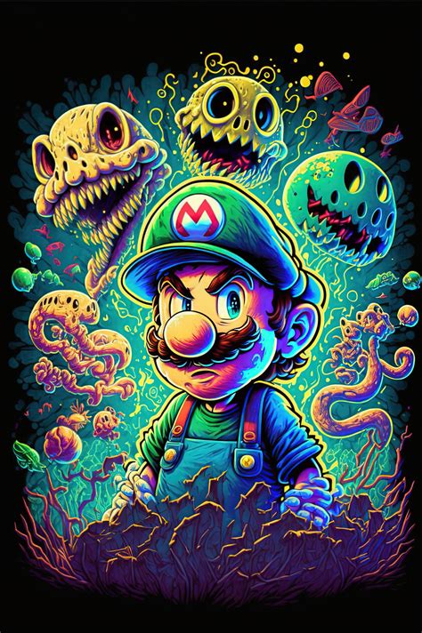Artstation Mario X Luigi Psychedelic Trip