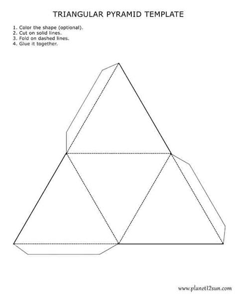 Triangular Pyramid Template Printables