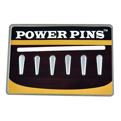 Power Pins Acoustic Guitar Bridge Pin System Satin Chrome Reverb