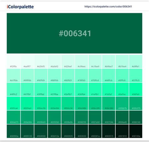 Hex Color Code #006341 | Pantone 3425 C color information | Hsl | Rgb ...