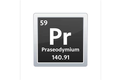 Praseodymium Symbol Chemical Element Graphic By Dg Studio · Creative