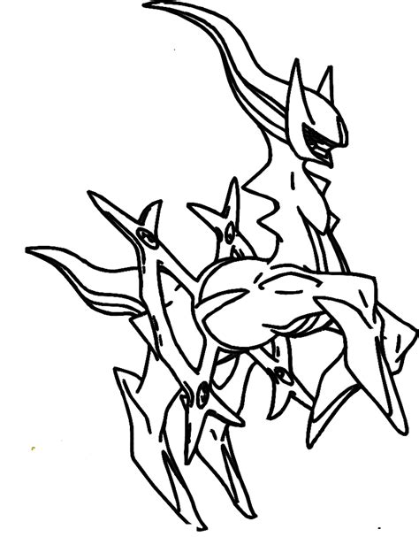 Pokemon Arceus Coloring Pages Sketch Coloring Page