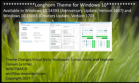 Longhorn Theme For Windows 10 By Win7tbar On Deviantart