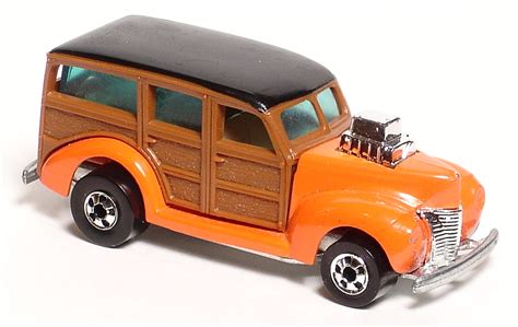 40s Ford Woodie In Orange Hot Wheels Hi Rakers With Course Woodgrain