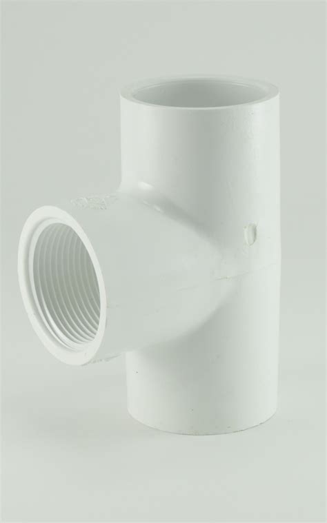 Sch 40 White Pvc Tee Fitting S X S X Fpt Schedule 40 White Fittings